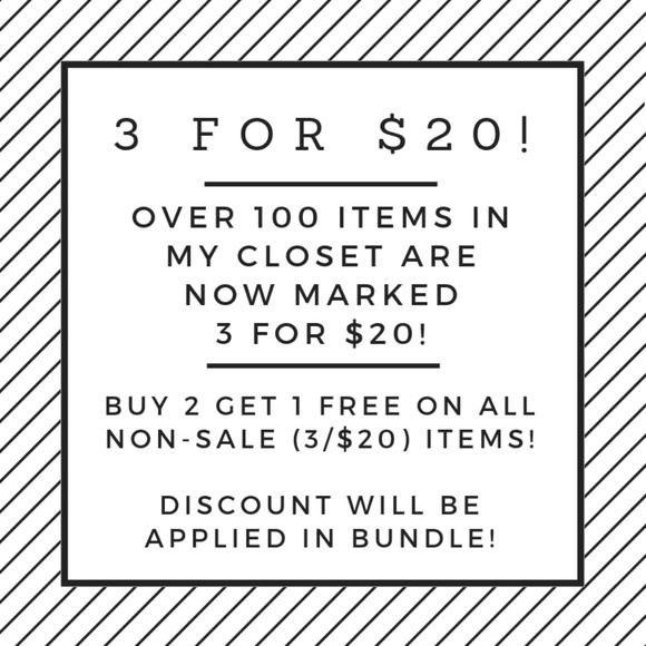 Other - 3 for $20 Sale - Buy 2 Get 1 Free